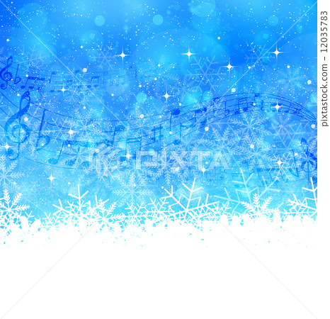 Musical note snow background 12035783