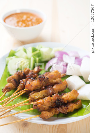 Asian delicacy chicken satay 12037567