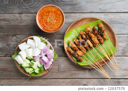 Malaysian chicken sate 12037570