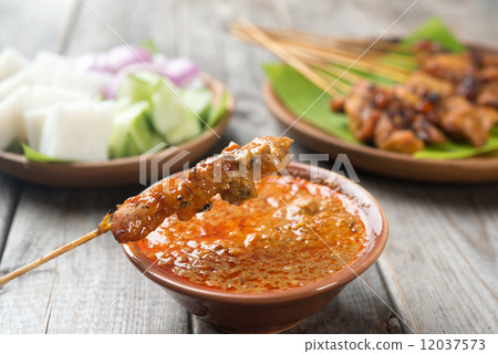 Delicious chicken satay Delicious chicken satay 12037573