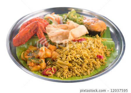 Indian biryani rice isolated 12037595