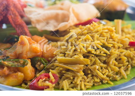 Indian biryani rice closeup Indian biryani rice closeup 12037596