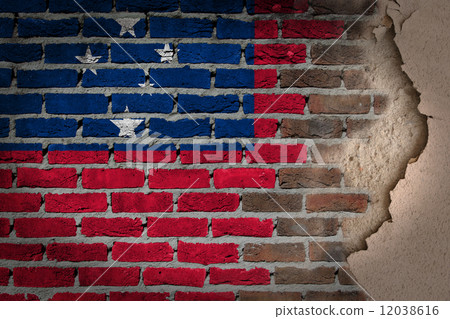 Dark brick wall with plaster - Samoa Dark brick wall with plaster - Samoa 12038616