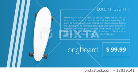 Vector ad layout for longboard 12039141
