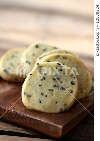 Homemade sesame cookies made with cultured butter Homemade sesame cookies made with cultured butter 12039224