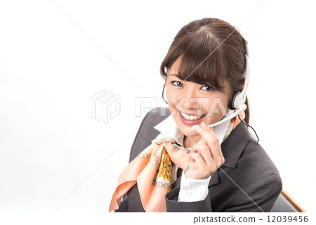 Japanese women in call center 12039456