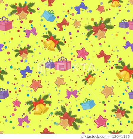 Christmas holiday seamless pattern - Stock Illustration [12041135] - PIXTA