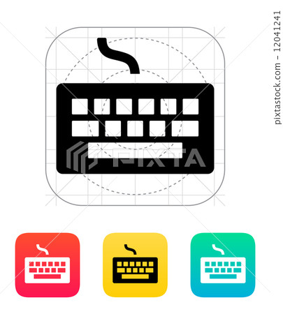 Wired keyboard icon. Wired keyboard icon. 12041241