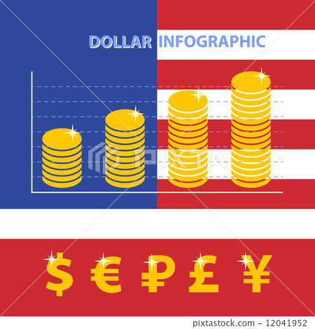 infographic with growth exchange rate of american dollar infographic with growth exchange rate of american dollar 12041952