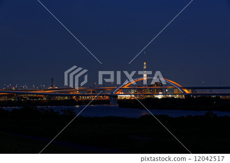 江北JCT和點亮Sky Tree和Goshiki Sakura Ohashi 12042517