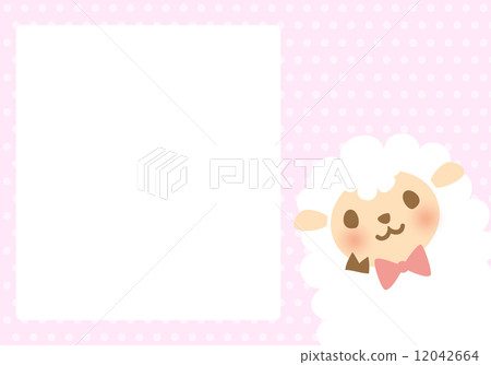 Sheep's postcard frame pink Sheep's postcard frame pink 12042664