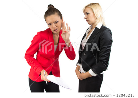 Businesswoman don't hear enother one 12043213