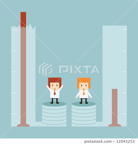 Businessman fignt concept, vector eps10 12043253