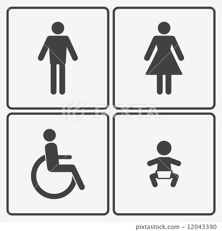 Vector restroom icons 12043390