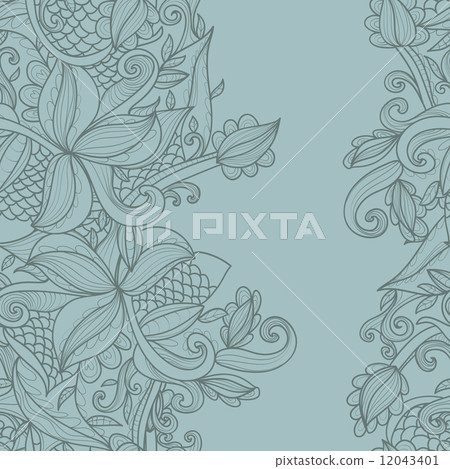 border with abstract hand-drawn pattern 12043401