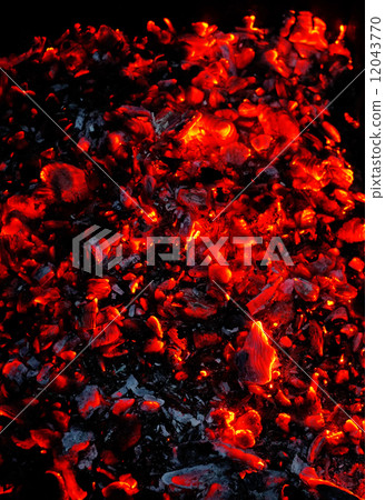 Bright sparkling embers as background Bright sparkling embers as background 12043770