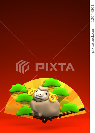 Happy New Year 2015, sheep, text space 12044301