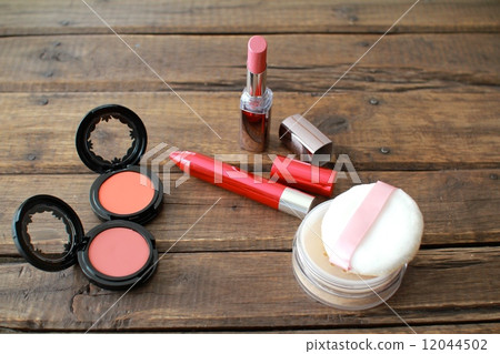 Makeup tools: Pink lipstick and blush 12044502