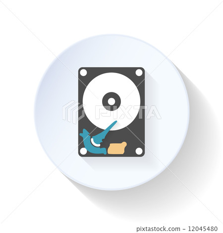 HDD disk flat icon 12045480