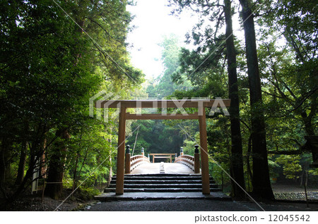Wind day pray palace bridge Ise shrine inner shrine Wind day pray palace bridge Ise shrine inner shrine 12045542