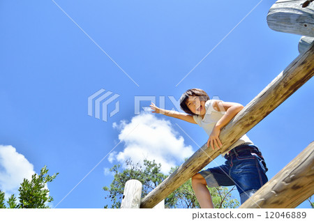 Girls enjoying athletics Girls enjoying athletics 12046889