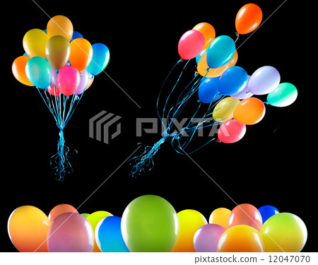 flying balloons isolated flying balloons isolated 12047070