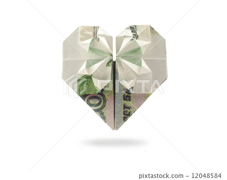 origami heart of one thousand ruble banknote origami heart of one thousand ruble banknote 12048584
