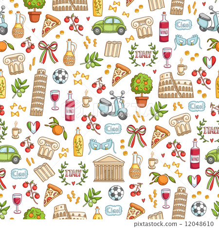 Italian style seamless pattern Italian style seamless pattern 12048610