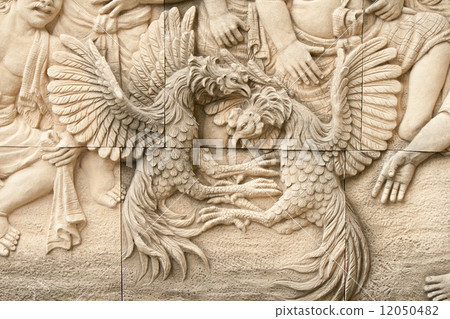 native molding art on wall in thai style 12050482
