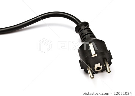 Electric plug isolated on the white 12051024