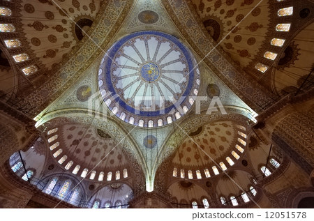藍色清真寺圓頂天花板 12051578