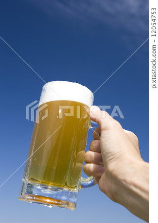 Blue sky and draft beer Blue sky and draft beer 12054753