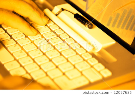 Typing on keyboard 12057685