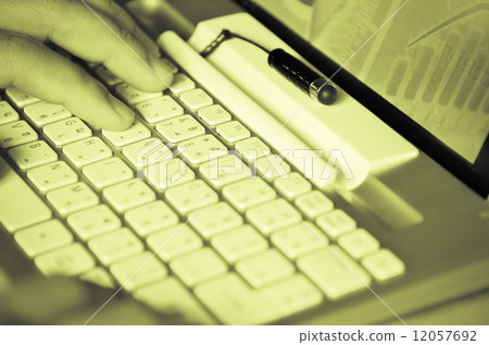 Typing on keyboard 12057692