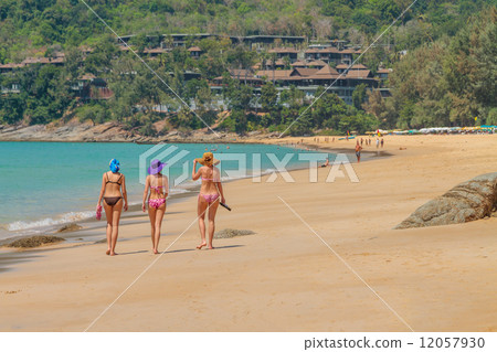 beach of Patong, Koh Phuket in Thailand 12057930