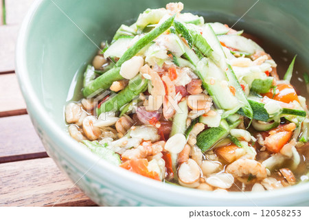 Thai style cucumber spicy salad 12058253