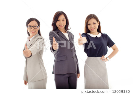 Asian Business Women on White Background Asian Business Women on White Background 12059380