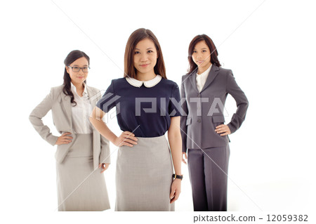 Asian Business Women on White Background Asian Business Women on White Background 12059382