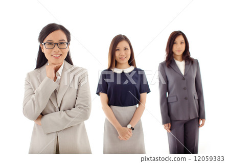 Asian Business Women on White Background Asian Business Women on White Background 12059383