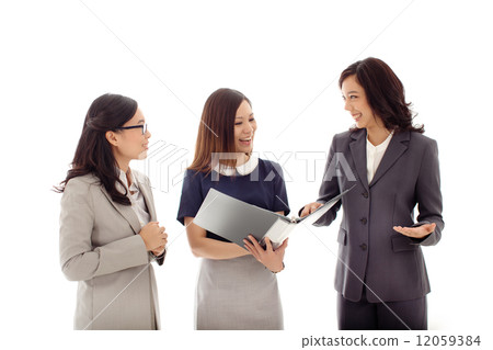 Asian Business Women on White Background Asian Business Women on White Background 12059384