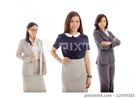 Asian Business Women on White Background 12059385