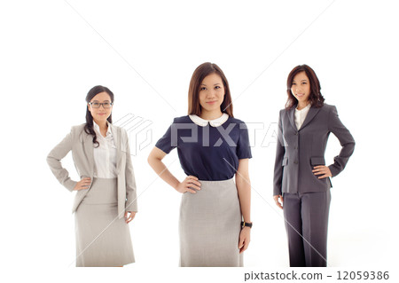 Asian Business Women on White Background 12059386