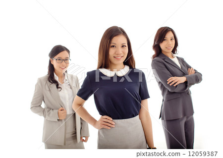 Asian Business Women on White Background Asian Business Women on White Background 12059387