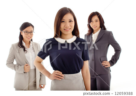Asian Business Women on White Background Asian Business Women on White Background 12059388