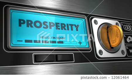 Prosperity on Display of Vending Machine. 12061464