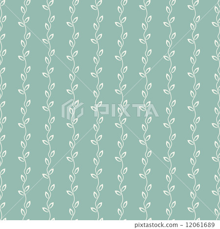 seamless vector wavy branches with leaves 12061689
