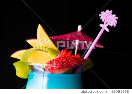 Layered cocktail with blue and red Layered cocktail with blue and red 12061988
