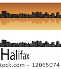 Halifax skyline in orange background 12065074