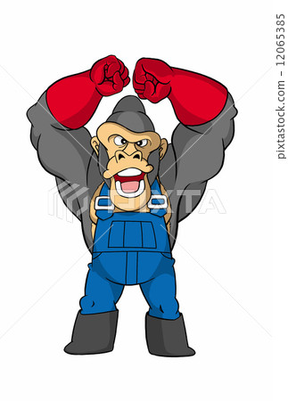 Guts pose gorilla red gloves with shadow 12065385