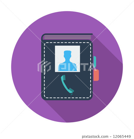Contact book single icon. Contact book single icon. 12065449